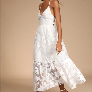 Elegant White Floral Dress